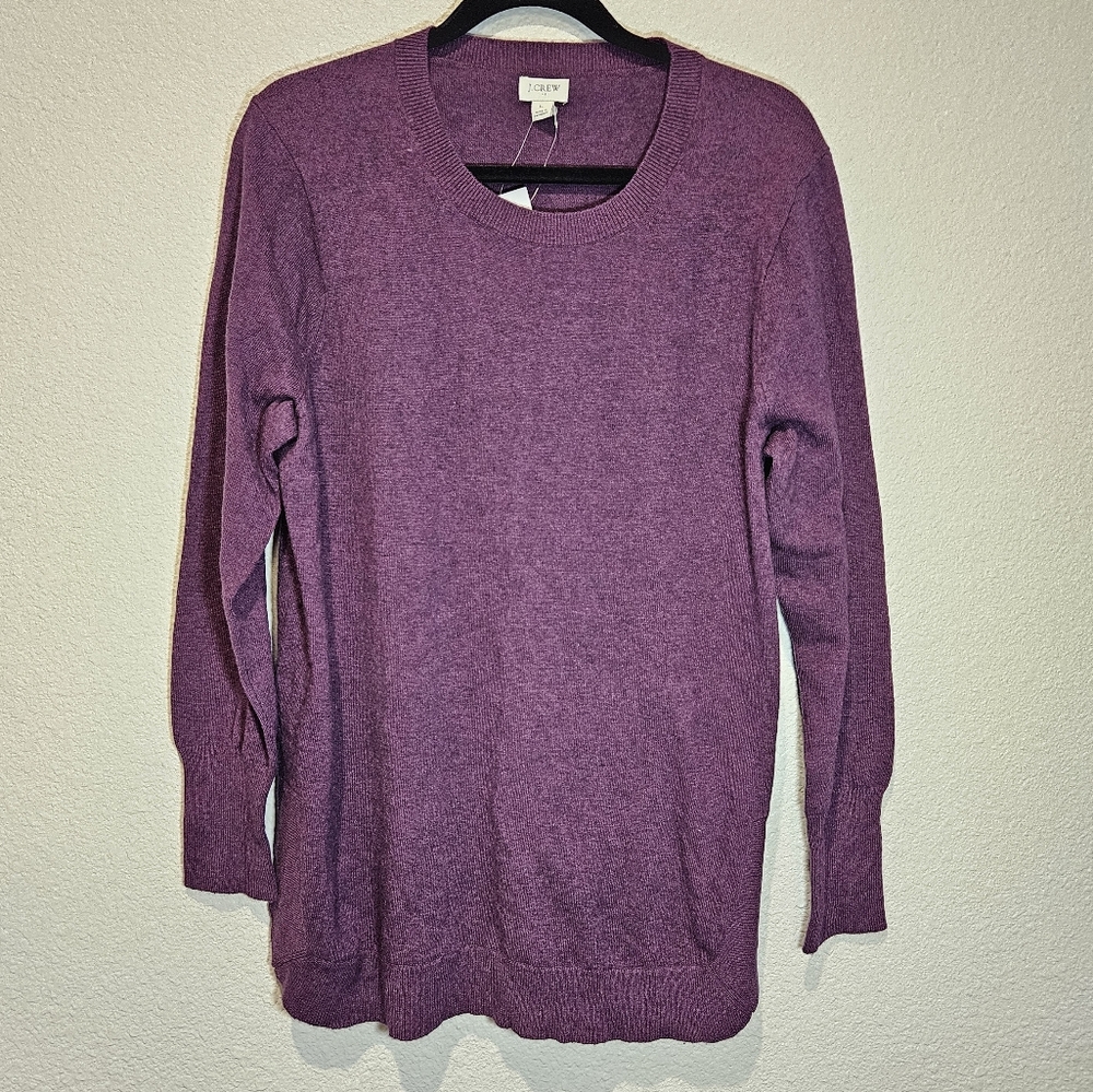 NWT J. Crew Factory Wool Blend Crew Neck Sweater Size L